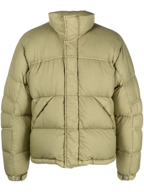 Ten C feather-down padded puffer jacket Green 22CTCUC03141006102