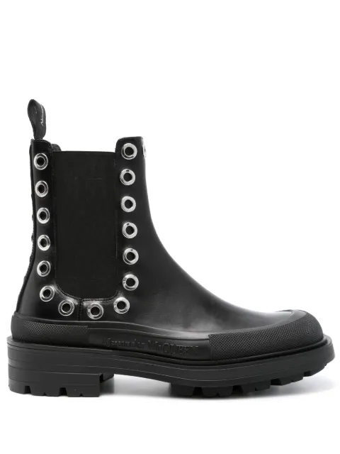 Alexander McQueen eyelet-detail Chelsea boots Black 730094WHSWV
