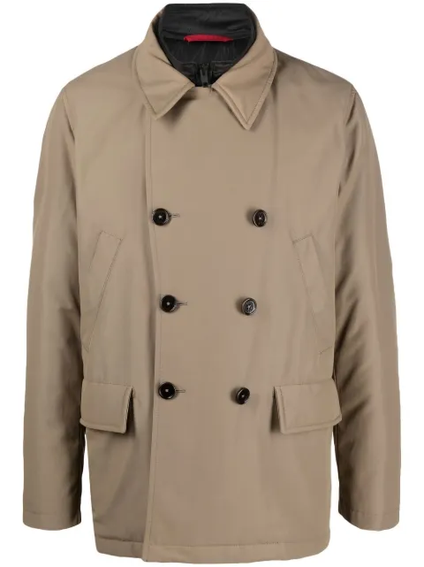 Fay padded double-breasted jacket Neutrals NAM07450450ULC