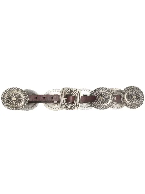 Polo Ralph Lauren Western-style engraved buckle belt Brown 429900152002