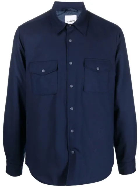 ASPESI buttoned-up long-sleeved shirt Blue CE27V058