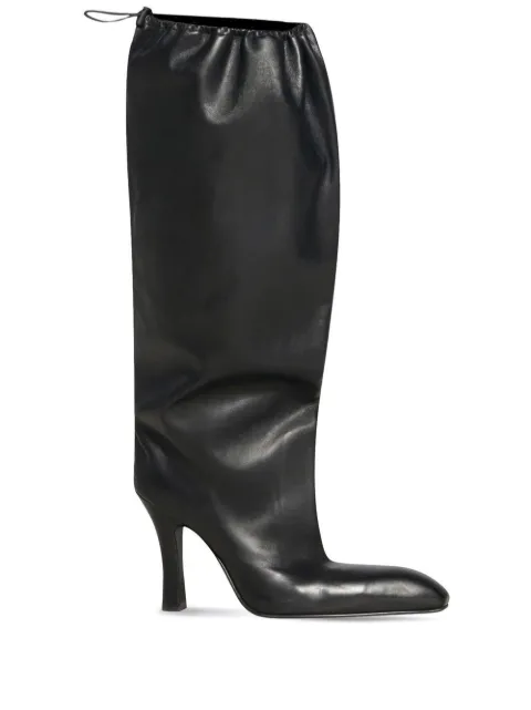 Balenciaga Falcon 105mm leather knee boots Black 697408WBDH0