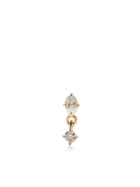 Lizzie Mandler Fine Jewelry 18kt yellow gold Mix Matched diamond stud earring Gold E1402OVRD