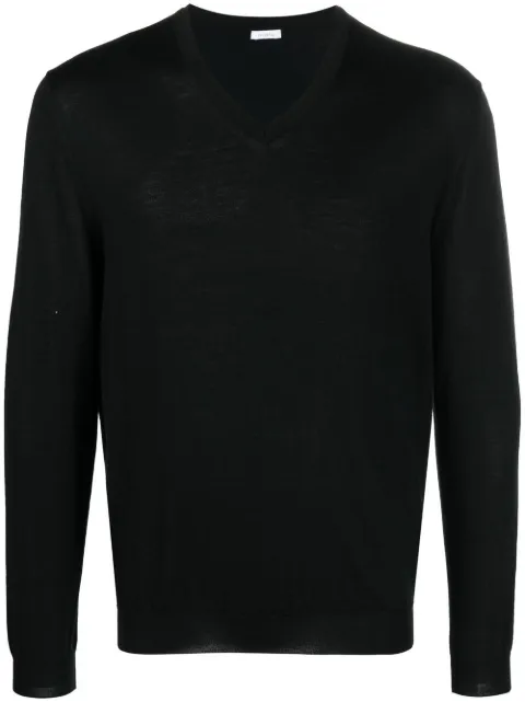 Malo V-neck cashmere knit jumper Black UMB006F1Z25