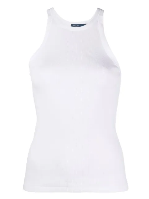 Polo Ralph Lauren ribbed cotton tank top White 211897541001