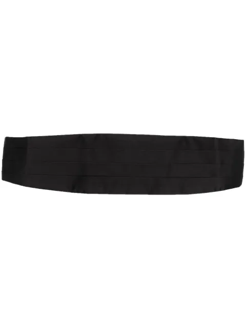 Zegna pleated silk cummerbund Black E8D60T5S7