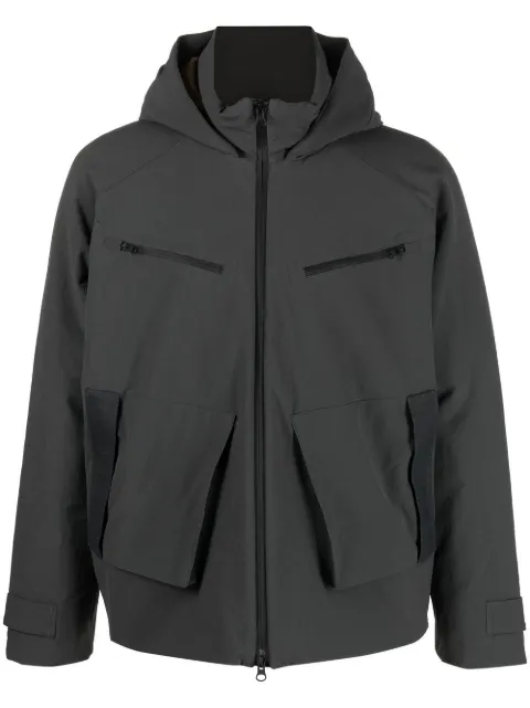 GR10K hooded padded bomber jacket Grey AW22GR3D5SCAG