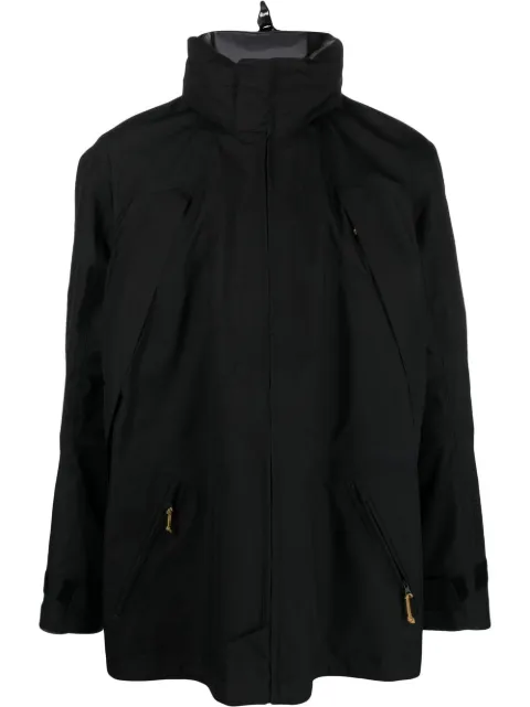 GR10K high-neck zip-fastening parka jacket Black AW22GR3C4GTBL