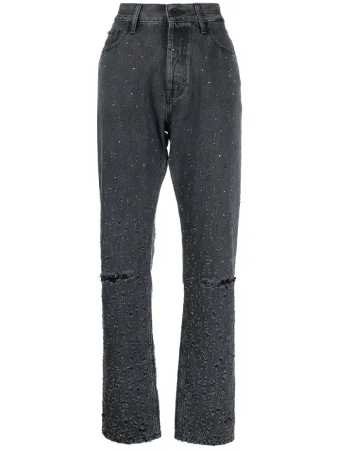 Jacob Cohën distressed-finish straight-leg trousers Grey I22JCDVQC1701T388A148F