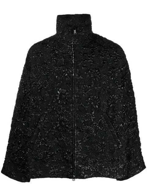 Valentino Garavani floral-jacquard brocade-effect jacket Black VCIM328U7