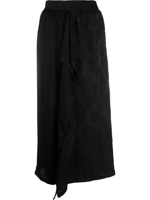 Uma Wang jacquard midi skirt Black UW2012