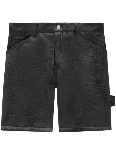 Courrèges vinyl bermuda shorts Black 123CSH013VY0014
