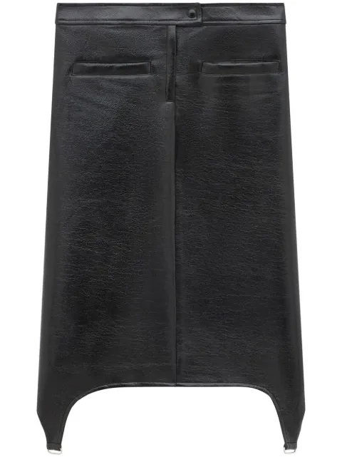 Courrèges bretelles vinyle skirt Black 123CJU079VY0014