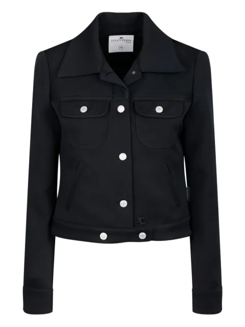 Courrèges twill trucker jacket Black 123CBL002PL0007