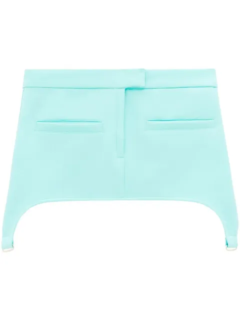 Courrèges twill suspenders mini skirt Blue 123CJU078PL0007