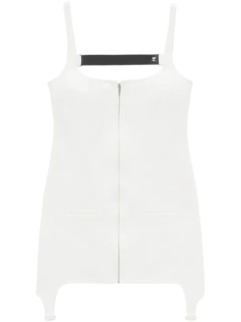 Courrèges strap-detail suspenders mini dress White 123CRO170VY0014