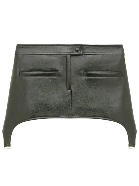 Courrèges bretelles vinyle mini skirt Black 123CJU078VY0014