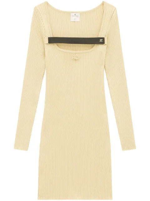 Courrèges Racer mini dress Neutrals 123MRO189FI0021