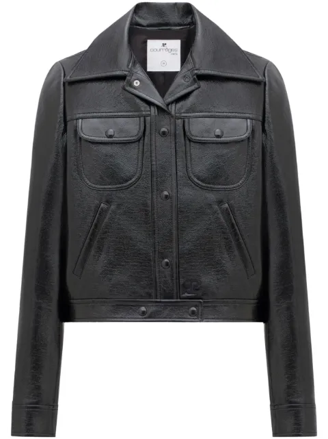 Courrèges cropped jacket Black VESCBL002VY00149999