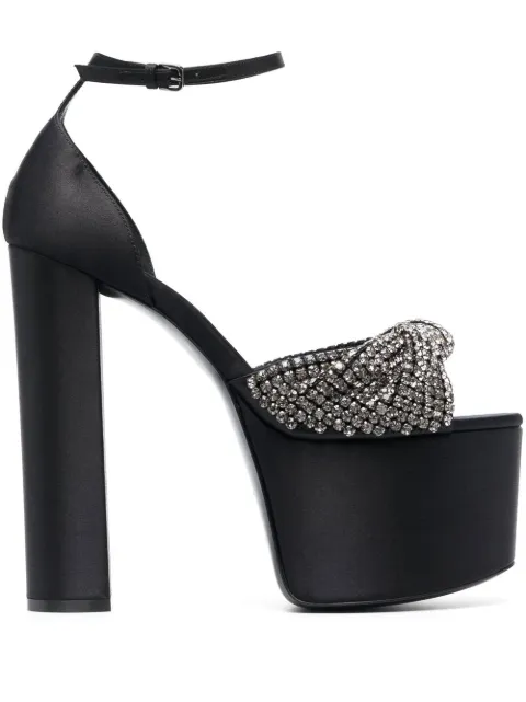 Sergio Rossi Evangelie 155mm sandals Black B01230MFI625