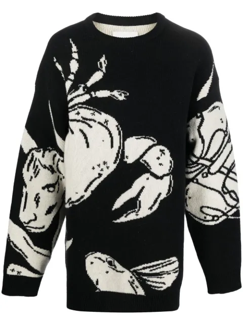 Jil Sander intarsia-knit jumper Black J21GP0069J14583