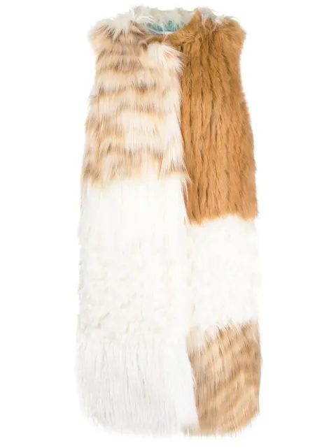 ALABAMA MUSE oversize faux-fur gilet Neutrals M850XO