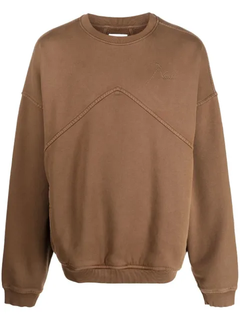 RHUDE logo-embroidered oversize jumper Brown RHFW22SW05012090