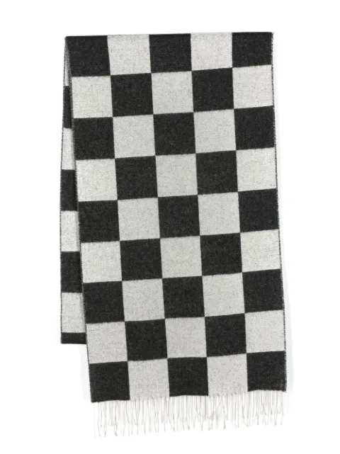 AMIRI checkerboard-pattern knit scarf Black AW22MSC052