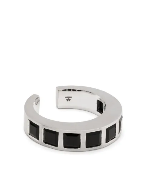 Tom Wood Arch Square onyx ring Silver R76AUBOM02S925