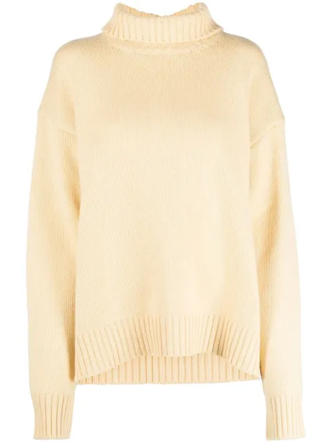 Jil Sander roll-neck loose-fit jumper Yellow J02GP0035J13203