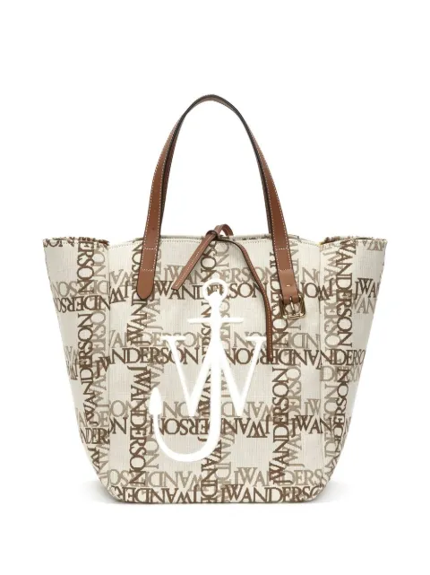 JW Anderson Cabas logo-grid tote bag Neutrals HB0470FA0136