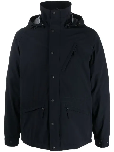 ASPESI hooded press-stud fastening jacket Blue 2I12L594