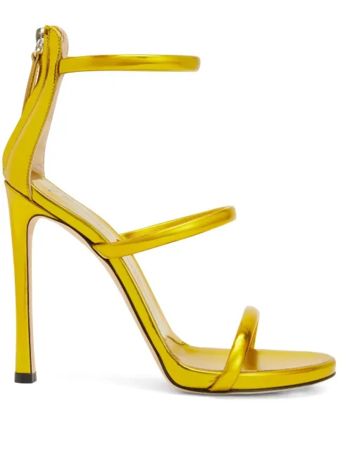 Giuseppe Zanotti metallic-effect high-heeled sandals Yellow E300005001