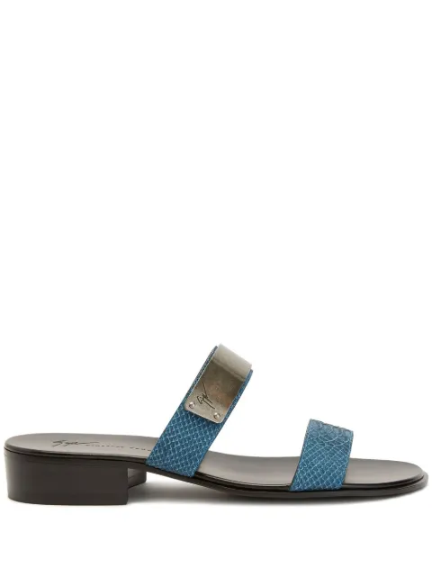 Giuseppe Zanotti Ignazio double-strap sandals Blue EU30002002