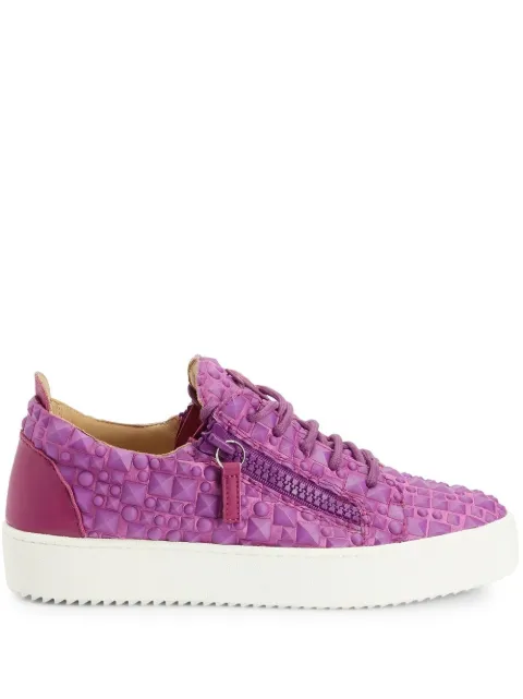 Giuseppe Zanotti 3D detailing low-top trainers Purple RS30016003