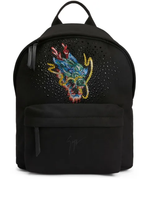 Giuseppe Zanotti Dragon Crystal rhinestone-embellished backpack Black EBU3015001