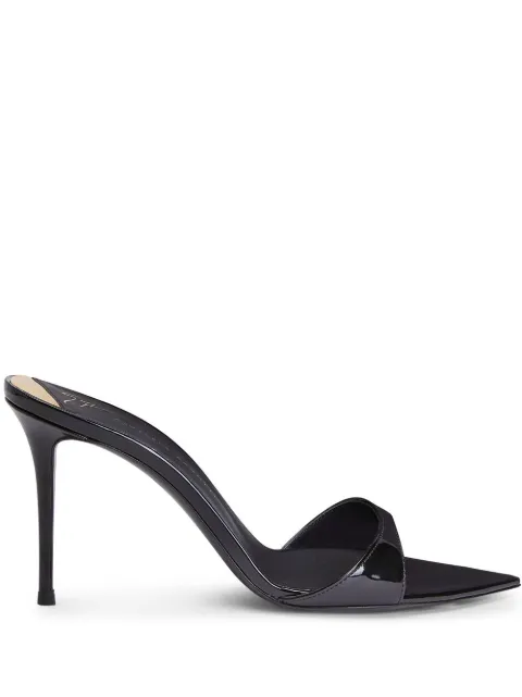 Giuseppe Zanotti Intriigo patent 90mm sandals Black E300026007