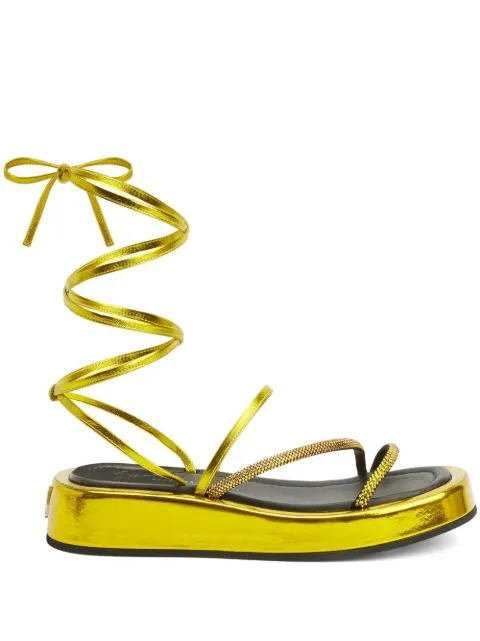 Giuseppe Zanotti 32mm Melburne Laces sandals Gold E300042003
