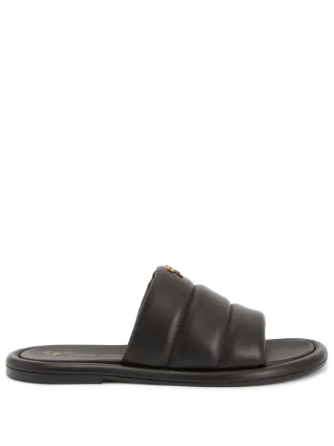Giuseppe Zanotti Harmande quilted leather slides Black EU30019004