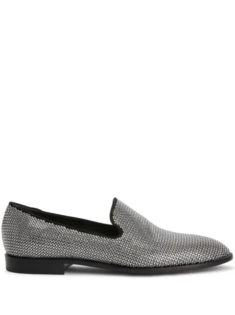Giuseppe Zanotti Jareth Disco crystal-embellished loafers Silver EU30012001