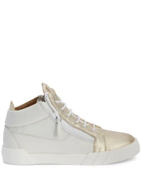 Giuseppe Zanotti high-top leather zip-up sneakers White RU00126K32
