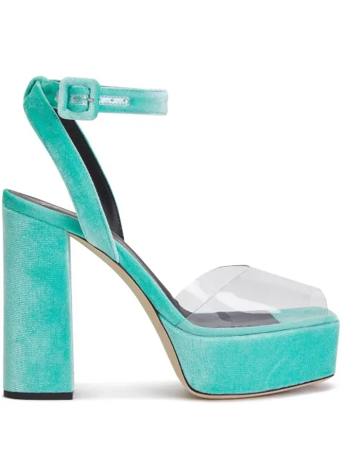 Giuseppe Zanotti 120mm New Betty Plexi sandals Blue E300021001
