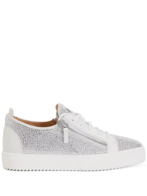 Giuseppe Zanotti rhinestone low-top sneakers White RS30012004