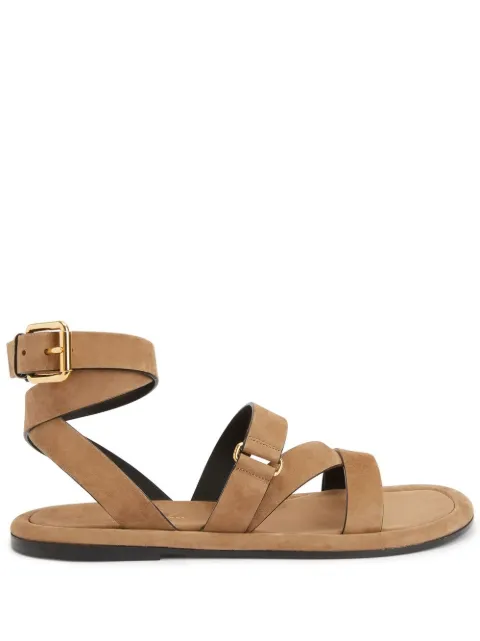 Giuseppe Zanotti Aymon wraparound suede sandals Brown EU30021001