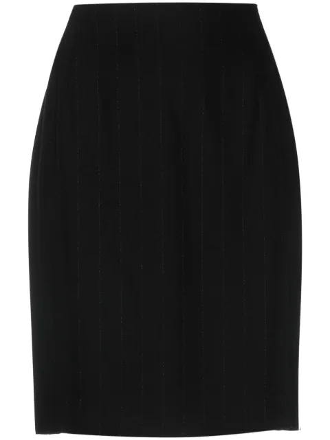 Gianfranco Ferré Pre-Owned 1990s pinstripe pencil skirt Black GFFE250HB