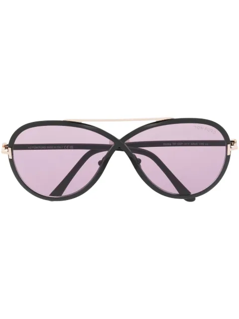 TOM FORD Eyewear top-bar sunglasses Black FT1007