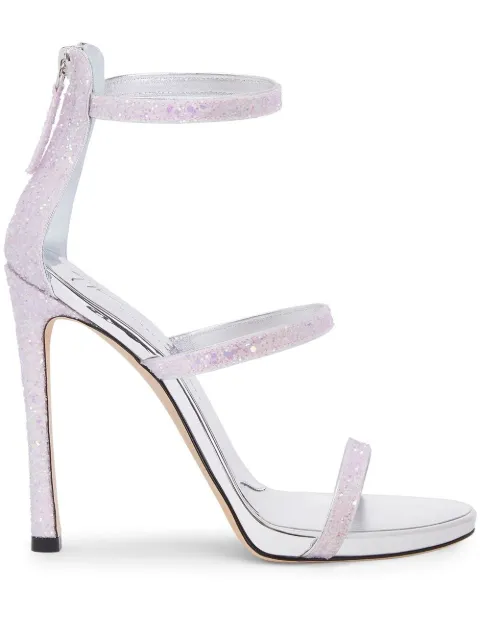 Giuseppe Zanotti 120mm glittered stiletto sandals Pink E300004002