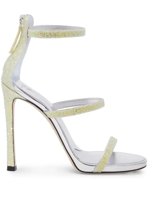 Giuseppe Zanotti Harmony glitter strappy sandals Yellow E300004004
