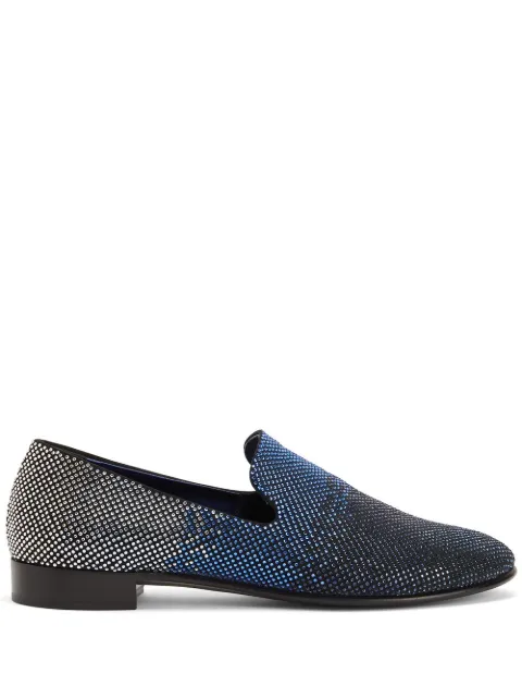 Giuseppe Zanotti Lewis Sparkle crystal-embellished loafers Blue EU30001004