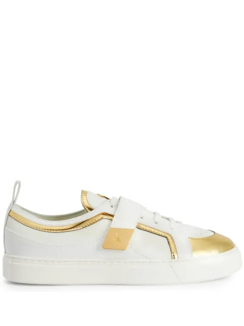 Giuseppe Zanotti Zenas panelled leather trainers White RS30035004